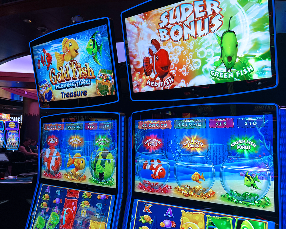 Colorful slot machines at Grand Casino Mille Lacs